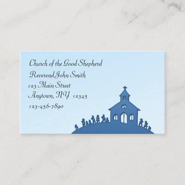Tarjeta de visita de la iglesia (Anverso)
