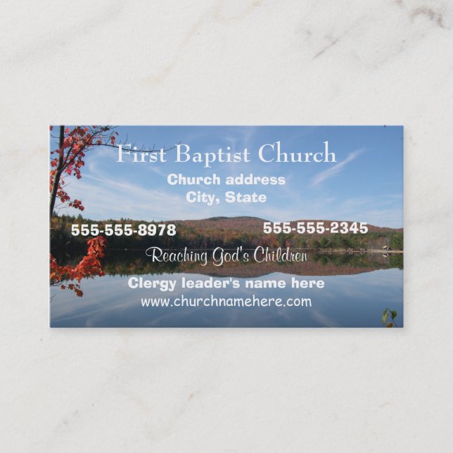 Tarjeta de visita de la iglesia (Anverso)