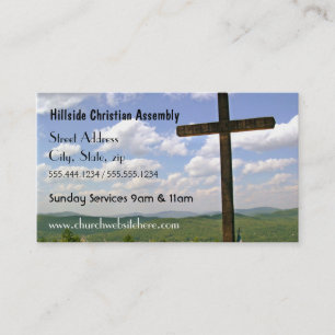 Tarjeta de visita de la iglesia cruzada