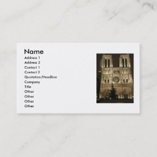 Tarjeta de visita de la iglesia de Notre Dame