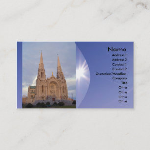 Tarjeta de visita de la iglesia religiosa