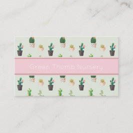 Tarjeta de visita de la impresión del cactus