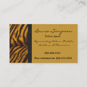 Tarjeta de visita de la impresión del tigre