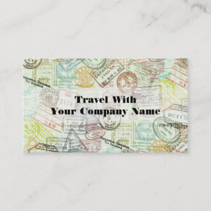 Tarjeta de visita de la impresión del viaje del