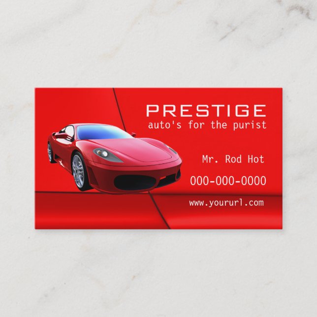 Tarjeta de visita de la industria del automóvil #7 (Anverso)