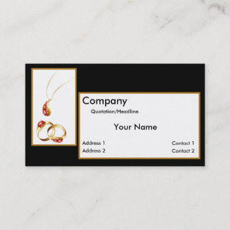 Tarjeta de visita de la joyería #3