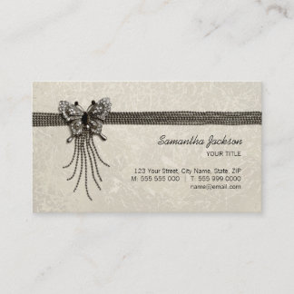 Tarjeta de visita de la joyería de la antigüedad