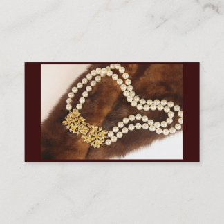 Tarjeta de visita de la joyería del vintage