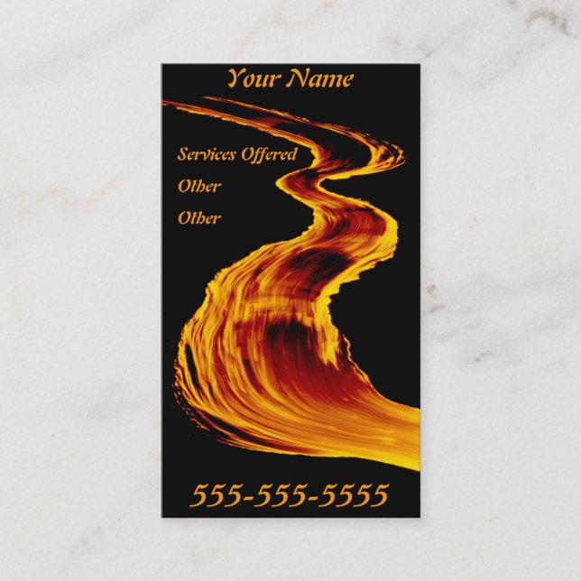 Tarjeta de visita de la lava (Anverso)