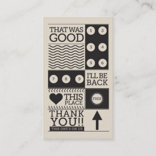 Tarjeta de visita de la lealtad del cliente de la