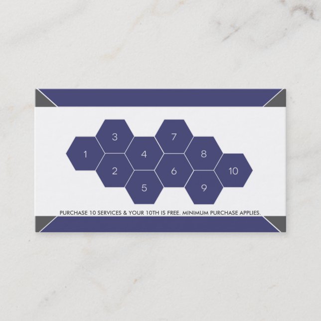 Tarjeta de visita de la lealtad del cliente de la (Anverso)