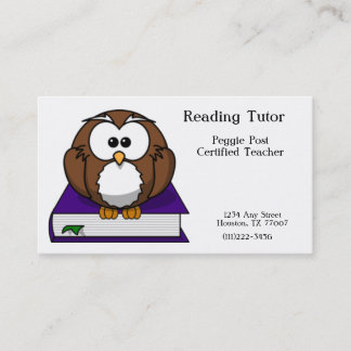 Tarjeta de visita de la lectura
