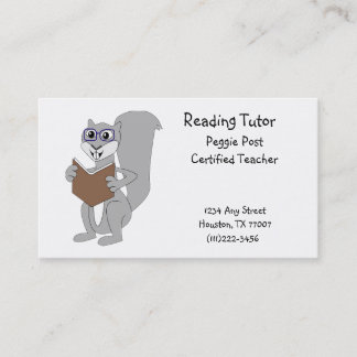 Tarjeta de visita de la lectura