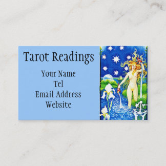 Tarjeta de visita de la lectura de Tarot de la