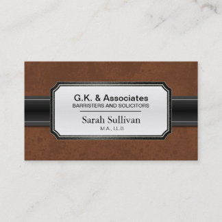 Tarjeta de visita de la ley - abogado elegante