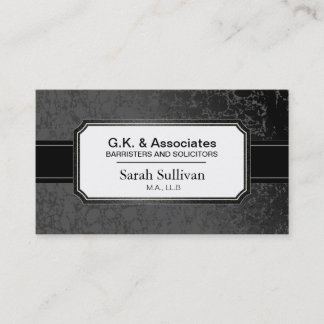 Tarjeta de visita de la ley - abogado elegante