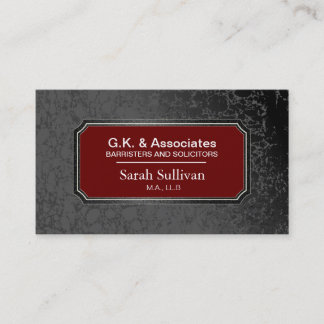 Tarjeta de visita de la ley - abogado elegante