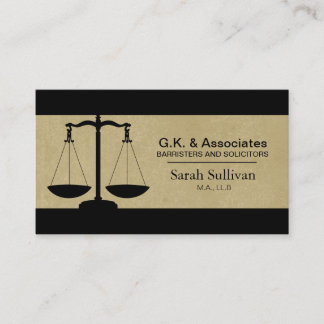 Tarjeta de visita de la ley - abogado simple del