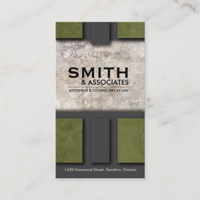 Tarjeta de visita de la ley - textura profesional (Anverso)