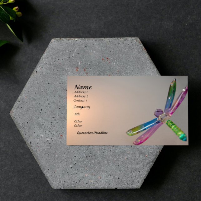 Tarjeta de visita de la libélula flotante (Floating Dragonfly Business Card)