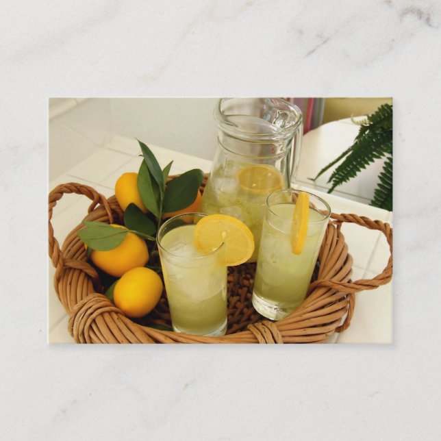 Tarjeta de visita de la limonada (Anverso)