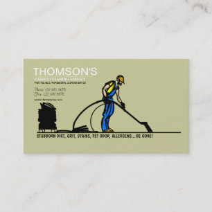 Tarjeta de visita de la limpieza de la alfombra