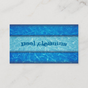 Tarjeta de visita de la limpieza de la piscina