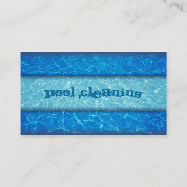 Tarjeta de visita de la limpieza de la piscina (Anverso)