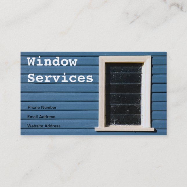 Tarjeta de visita de la limpieza de ventana (Anverso)