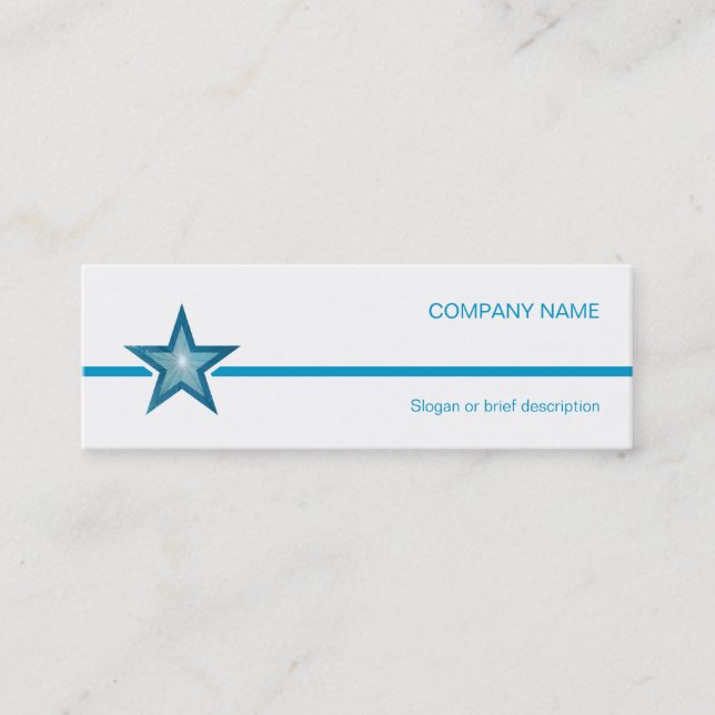 tarjeta de visita de la línea blanca de Blue Star (Anverso)