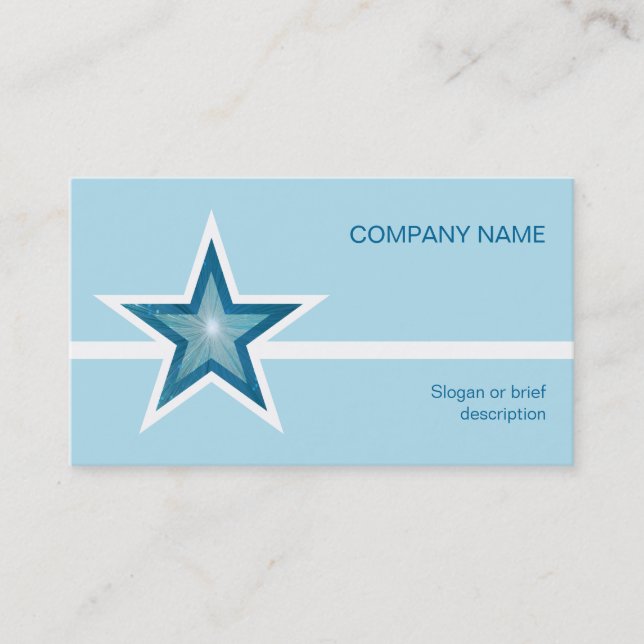 tarjeta de visita de la línea blanca de la estrell (Anverso)