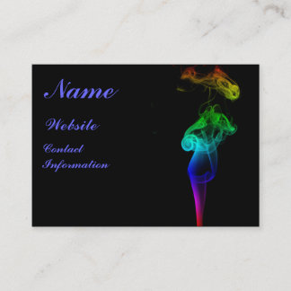 Tarjeta de visita de la llama del arco iris