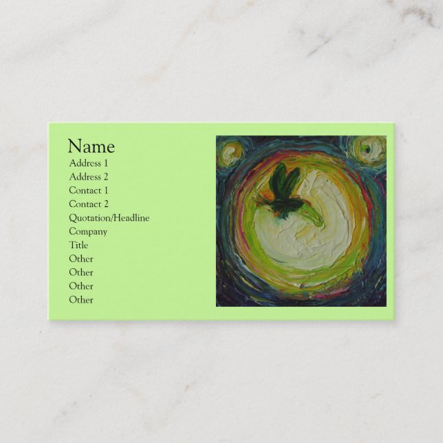 Tarjeta de visita de la luciérnaga (Anverso)