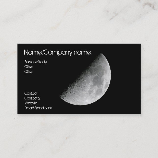 Tarjeta de visita de la luna (Anverso)