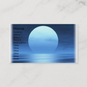tarjeta de visita de la luna azul