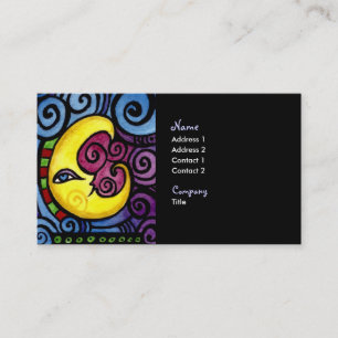 Tarjeta de visita de la luna de Swirly