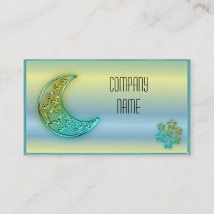 Tarjeta de visita de la luna que brilla