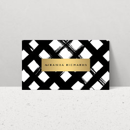 Tarjeta de visita de la Luxe Bold Brushstrokes