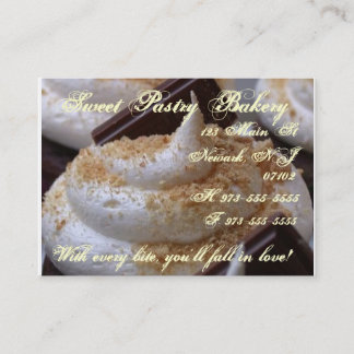 tarjeta de visita de la magdalena de los smores