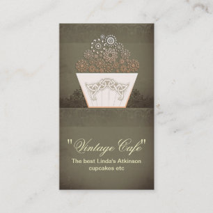 tarjeta de visita de la magdalena del café de la