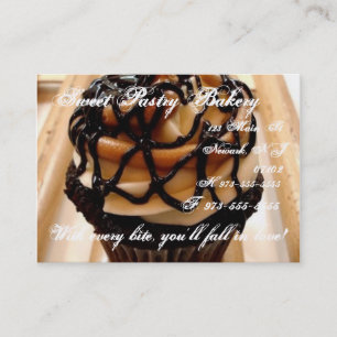 Tarjeta de visita de la magdalena del café expres