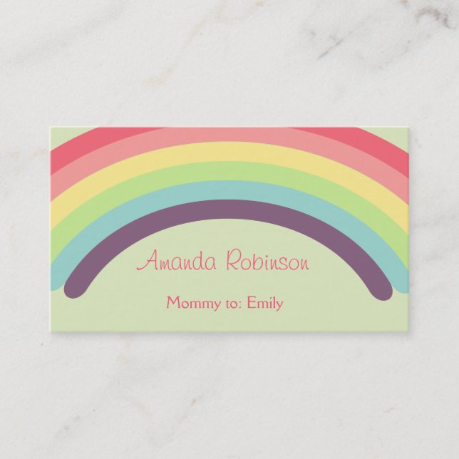 Tarjeta de visita de la mamá del arco iris (Anverso)