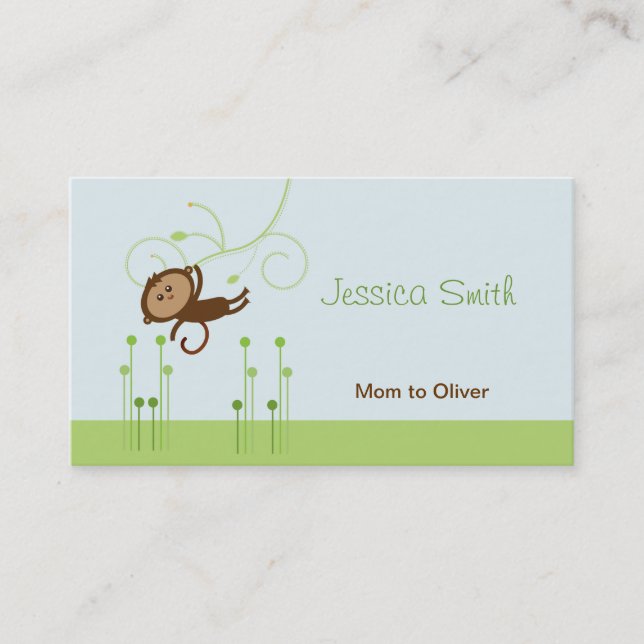 Tarjeta de visita de la mamá del mono (Anverso)