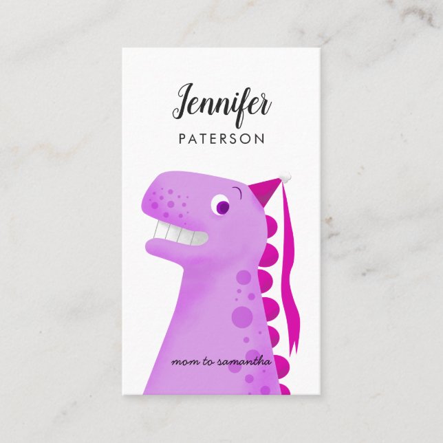 Tarjeta de visita de la mamá princesa rosada del (Anverso)