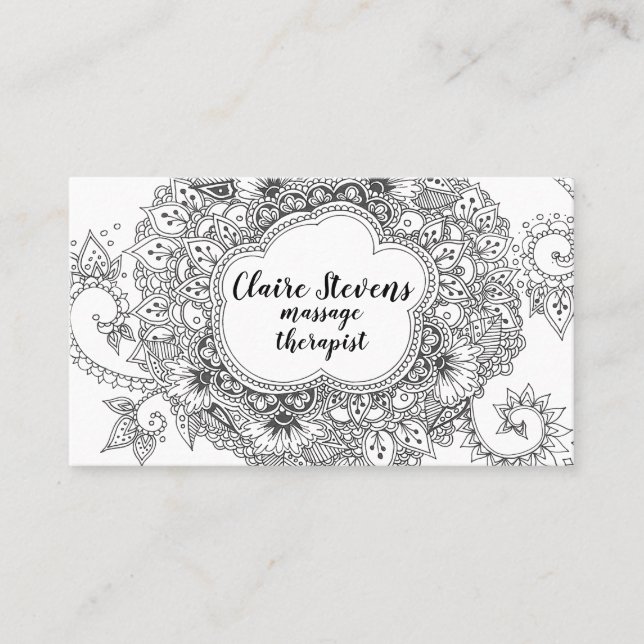 Tarjeta de visita de la mandala (Anverso)