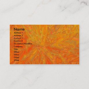 Tarjeta de visita de la mandarina