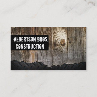 Tarjeta de visita de la manitas de la construcción