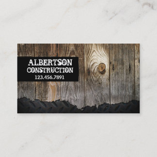 Tarjeta de visita de la manitas de la construcción