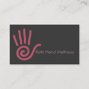 Tarjeta de visita de la mano de Reiki