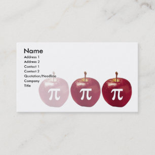 tarjeta de visita de la manzana pi